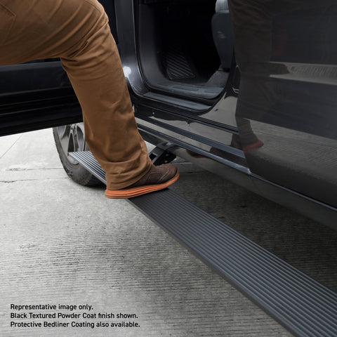Go Rhino 19-23 Ram 1500 Crew Cab 4dr E-BOARD E1 Electric Running Board Kit - Bedliner Coating - 20430687T