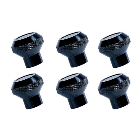 Rugged Ridge Billet Aluminum Dash Knob Set Black 76-86 Jeep CJ - 11420.02