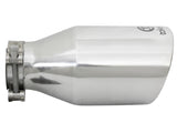 aFe Takeda 304 Stainless Steel Clamp-On Exhaust Tip 2.5in. Inlet / 4.5in. Outlet / 9in. L - Polished - 49T25454-P09
