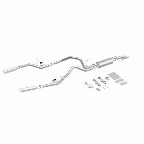 MagnaFlow 11 Ford F-150 3.7L/5.0L/6.2L SS Catback Exhaust Dual Split Rear Exit w/ 3.5in SS Tips - 15460