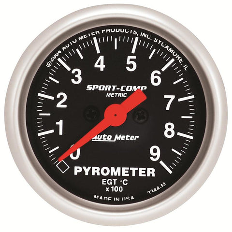 Autometer Sport-Comp 52.4mm 0-900 Deg C Electronic Pyrometer Gauge - 3344-M