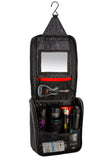 ARB Toiletries Bag Charcoal Finish w/ Red Highlights PVC Outer Shell Mesh Pockets Mirror - ARB4209
