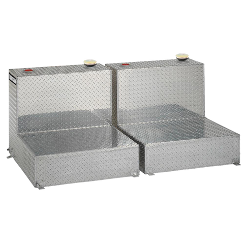Tradesman Aluminum Twin L-Shape Liquid Storage Tank (96 Gallon Capacity) - Brite - 3296