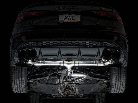 AWE Tuning 22-24 Audi 8Y S3 Track Edition Exhaust - Diamond Black Tips - 3020-43897