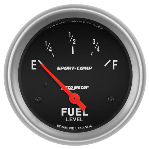 Autometer Sport-Comp 2 5/8in 24ohm-33ohm Fuel Level Gauge - 3516