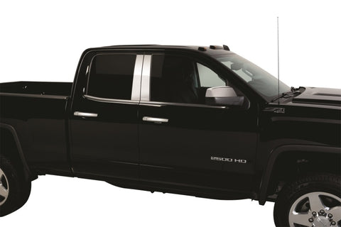 Putco 14-14 Chevrolet Silverado HD - (Ext Cab) - 4pcs Stainless Steel Pillar Posts Classic - 402608