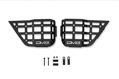 DV8 Offroad 11-18 Jeep Wrangler JK 4 Door Only Rear Door Pocket Molle Panels - Black - MPJK-06