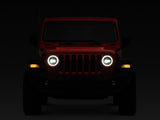 Raxiom 18-22 Jeep Wrangler JL/JT Axial Series LED Headlights- Black Housing (Clear Lens) - J133763