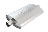 Borla Universal Pro-XS Oval 2.5in Inlet/Outlet Center/Center Notched Muffler - 400496