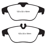 EBC 12-14 Mercedes-Benz C250 (W204) 1.8 Turbo Greenstuff Rear Brake Pads - DP21990