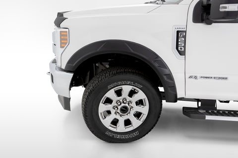 Bushwacker 17-19 Ford F-250 Super Duty w/ 81.8in Bed DRT Style Flares 4pc - Black - 20951-02