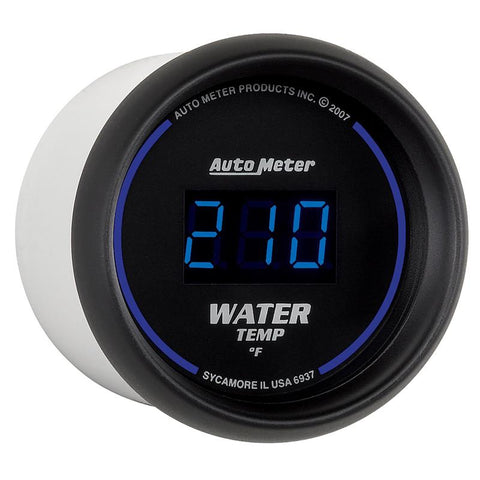 Autometer Cobalt Digital 52.4mm Black 0-300 deg F Water Temperature Gauge - 6937