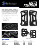 Performance Machine Floorboard Assembly Rider Drifter - Black Ops - 0036-1025-SMB