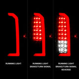 ANZO 15-21 Chevrolet Colorado Full LED Tail Lights w/ Red Lightbar Black Housing Clear Lens - 311432