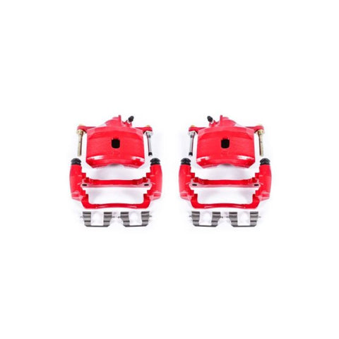 Power Stop 97-00 Acura EL Front Red Calipers w/Brackets - Pair - S1832