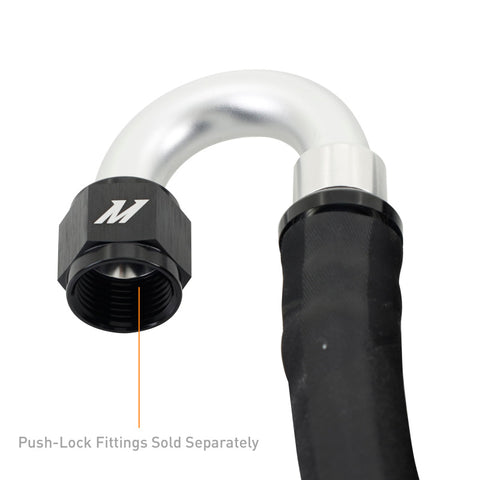 Mishimoto Push Lock Hose, Black, -10AN, 240in Length - MMHOSE-PL-10-240