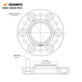 Mishimoto Wheel Spacers - 5X114.3 / 70.5 / 45 / M14 - Black - MMWS-001-450BK