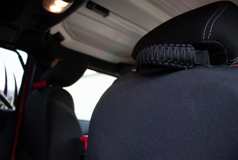 Fishbone Offroad Head Rest Paracord Grab Handles - Black - FB55281