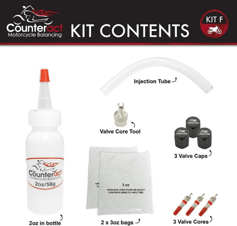 Counteract Motorcycle Balancing Bead DIY Kit: (1) 2oz Bag / (2) 3oz Bags - KIT F