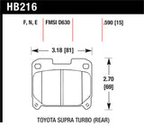 Hawk 93-98 Toyota Supra TT HPS Street Rear Brake Pads - HB216F.590