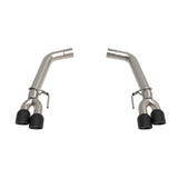 Kooks 2018+ Mustang 5.0L 4V OEM x 3in Axle-Back Exhaust w/Muffler Deletes & 4in Black Quad Tips - 11516460