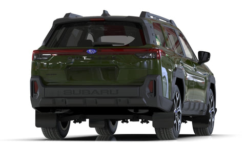 Rally Armor 2026 Subaru Outback (Incl. Wilderness) Black Mud Flap - Metallic Black Logo - MF136-UR-BLK-MBK