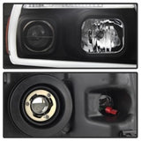 Spyder 04-08 Ford F-150 Projector Headlights - Light Bar DRL - Black PRO-YD-FF15004V2-LB-BK - 5084484
