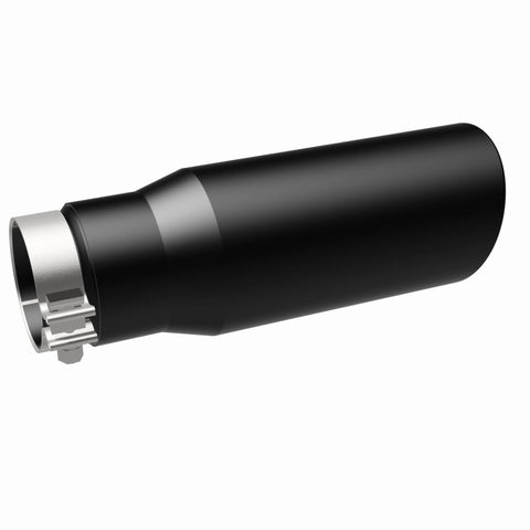 MagnaFlow Tip Stainless Black Coated Single Wall Round Single Outlet 5in Dia 3.5in Inlet 14.5in L - 35237
