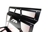 Agency Power 14-18 Polaris RZR XP 1000 / XP Turbo Vented Engine Cover - Gloss Black/Red Mesh - AP-RZR-111-FGB-MRD