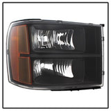 xTune GMC Sierra 07-13 Crystal Headlights Black HD-JH-GSIE07-AM-BK - 9034749