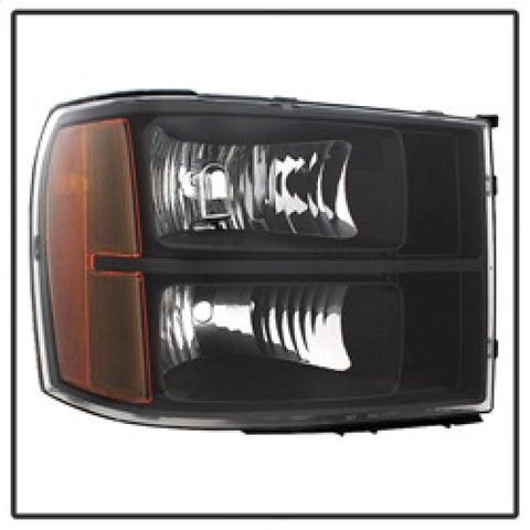 xTune GMC Sierra 07-13 Crystal Headlights Black HD-JH-GSIE07-AM-BK - 9034749
