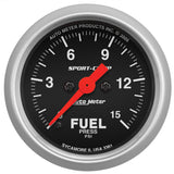 Autometer Sport-Comp 52mm 15PSI Electronic Fuel Pressure Gauge - 3361