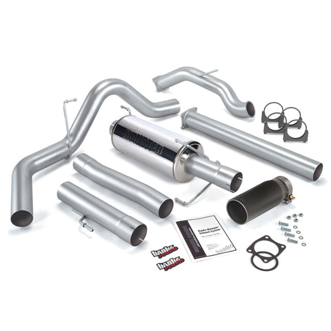 Banks Power 03-04 Dodge 5.9L CCLB Monster Exhaust Sys - SS Single Exhaust w/ Black Tip - 48643-B