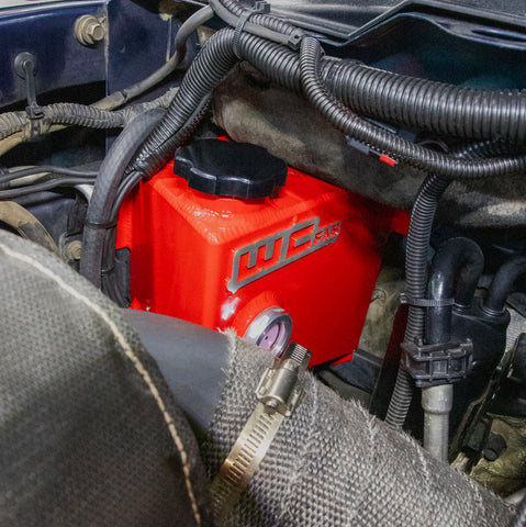 Wehrli 04.5-07 Cummins 5.9L Coolant Tank (OEM Placement) - Candy Red - WCF100542-CR