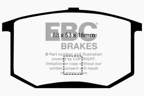 EBC 75-80 Lotus Esprit 2.0 Redstuff Rear Brake Pads - DP3298C