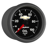 AutoMeter Gauge Oil Press 2-1/16in. 100PSI Digital Stepper Motor Chevy Gold Bowtie - 880447