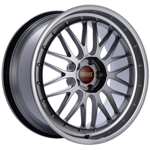 BBS LM 20x9.5 5x114.3 ET40 CB66 Diamond Black Center Diamond Cut Lip Wheel - LM238DBPK