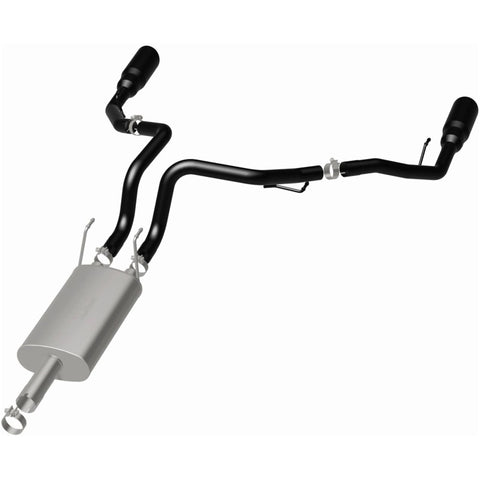 Magnaflow 09-15 Dodge Ram 1500 V8 Dual Spilt Rear Exit Black Stainless C/B Perf Exhaust - 15363