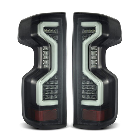 AlphaRex 19-23 Chevrolet Silverado 1500/2500HD/3500HD PRO-Series LED Tail Lights Jet Black - 620070