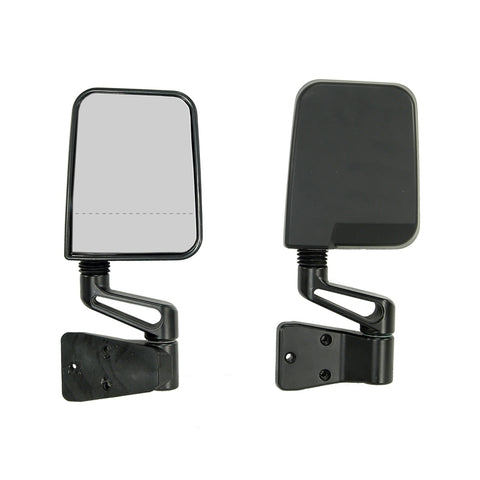 Rugged Ridge 87-02 Jeep Wrangler YJ/TJ Black Dual Focus Door Mirror Kit - 11017.01