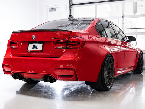 AWE Tuning BMW F8X M3/M4 Track Edition Cat-Back Exhaust - Diamond Black Tips - 3020-43087