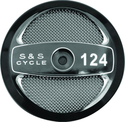 S&S Cycle 124in Air Cleaner Cover - Gloss Black - 170-0321