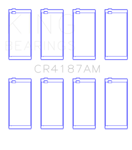 King Engine Bearings Toyota 2Lt/3L (Size +1.0mm) Connecting Rod Bearing Set - CR4187AM1.0