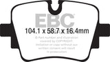 EBC 13+ Jaguar F-Type (Cast Iron Rotors Only) 3.0 Supercharged (340) Redstuff Rear Brake Pads - DP32190C