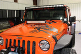 Fishbone Offroad 07-18 Jeep Wrangler JK Hood Light Mount Brackets - FB21066