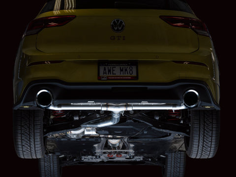 AWE 2022 VW GTI MK8 Touring Edition Exhaust - Chrome Silver Tips - 3015-32658
