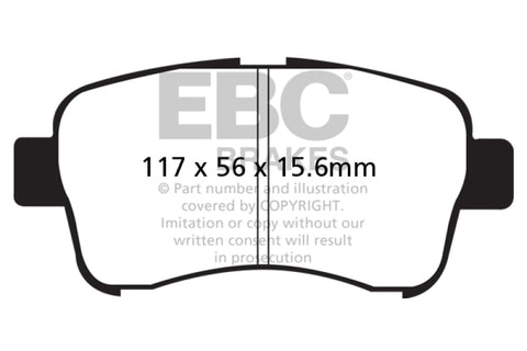 EBC 01-04 Suzuki Aerio 2.0 Greenstuff Front Brake Pads - DP21699