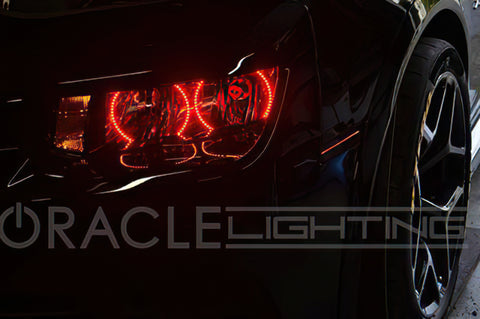 Oracle Chevrolet Camaro Non-RS 14-15 LED Dual Halo Kit Round Style - Red - 2387-003
