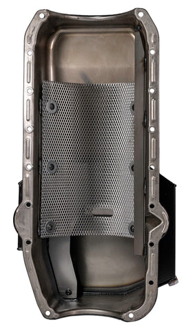 Moroso 80-85 Chevy Small Block/Dart (w/2 Pc Seal) Road Race Wet Sump 7qt 7.5in Steel Oil Pan - Black - 21814