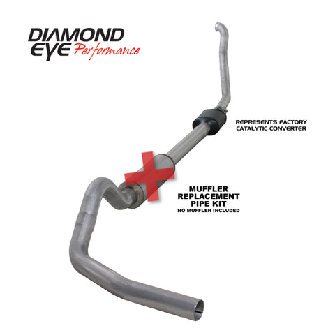 Diamond Eye KIT 4in MFLR RPLCMENT PIPE TB SGL ALUM 94-97 5 7 3L F250/F350 PWRSTROKE NFS W CARB STDS - K4306A-RP